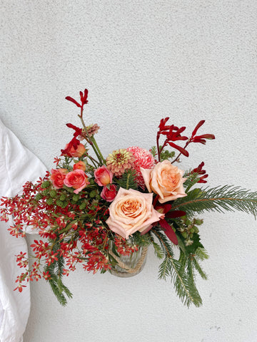 Merry & Bloom Jar Arrangement | XMAS 2025